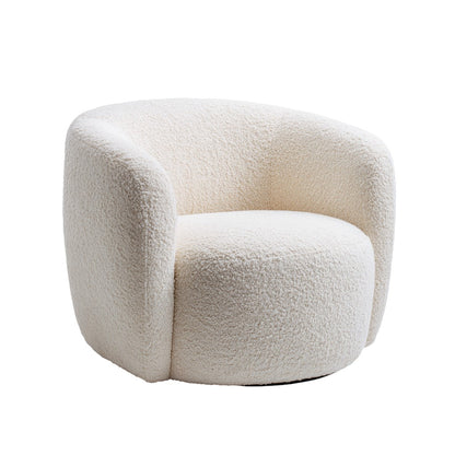Taniax Bouclé Accent Chair - Cloud White